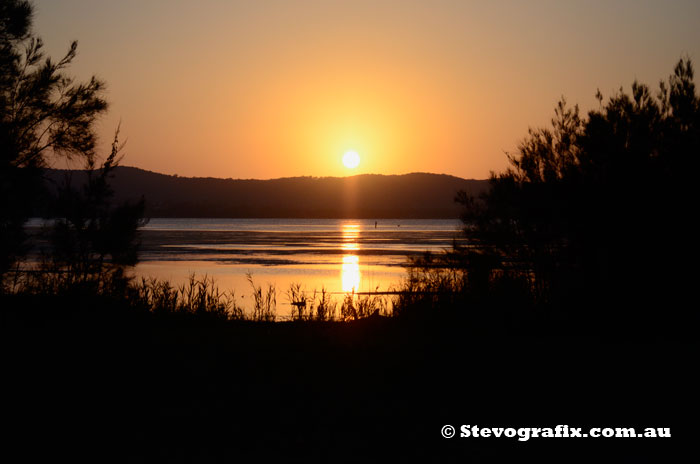 Sunset at Tuggerah Lake Long Jetty